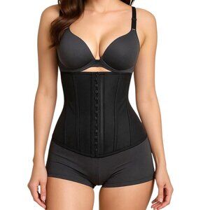 Curveez Women's Black Magic Waist Trimmer Corset With Straps Size S NWT